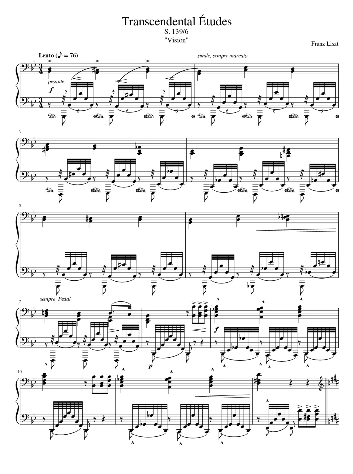 Études d'exécution transcendante S.139 - Page 1