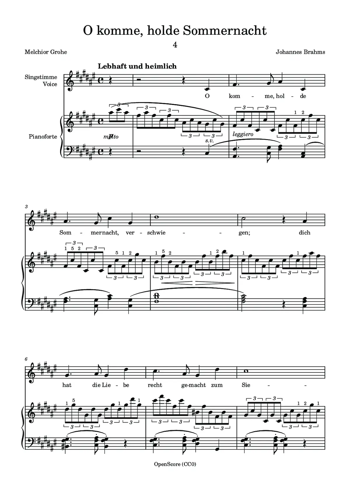 O komme, holde Sommernacht - Page 1