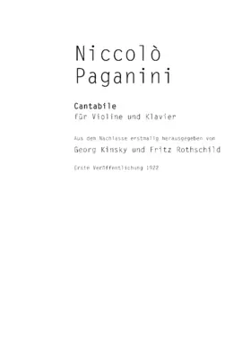 Cantabile for Violin and Guitar