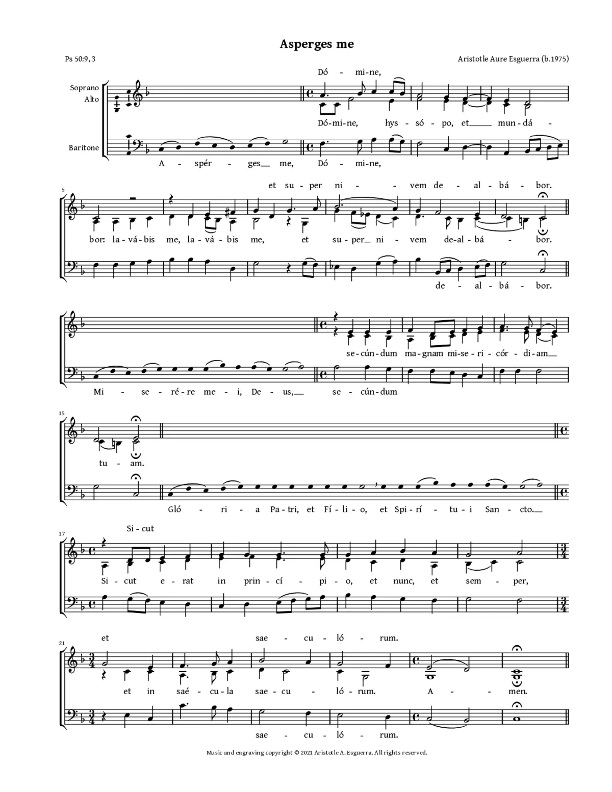Asperges me a 3 - Page 1
