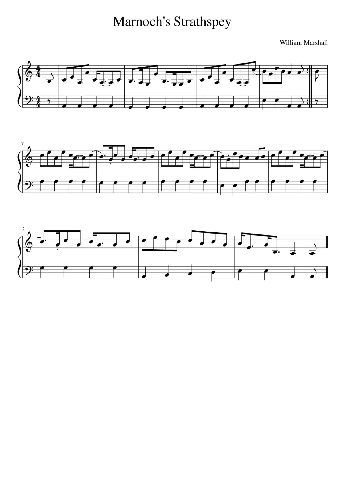 Marnoch's Strathspey - Page 1