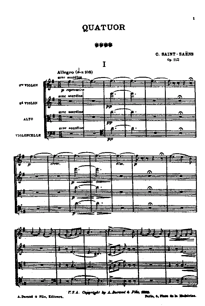 String Quartet No.1 - Page 1