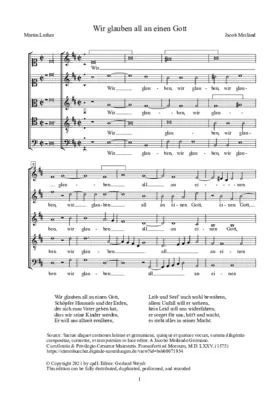 Wir glauben all an einen Gott