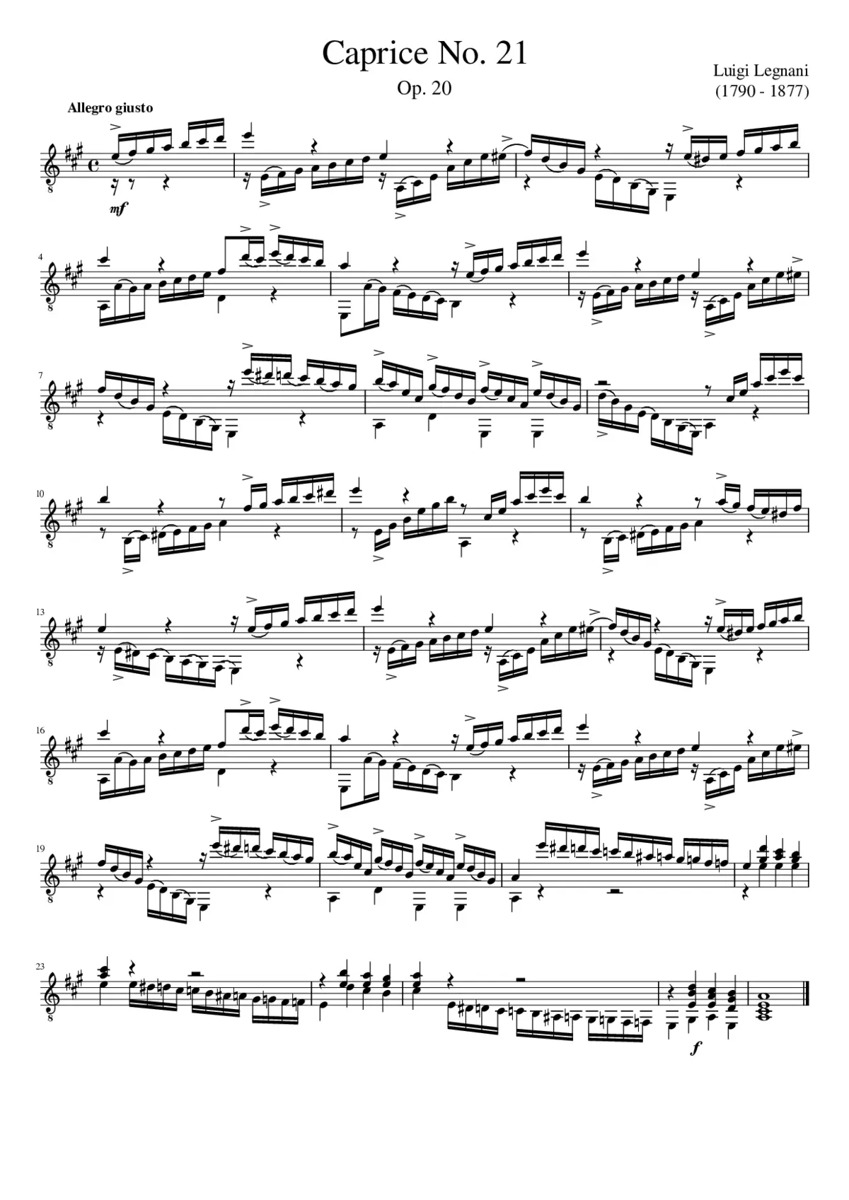 36 Caprices Op.20 - Page 1