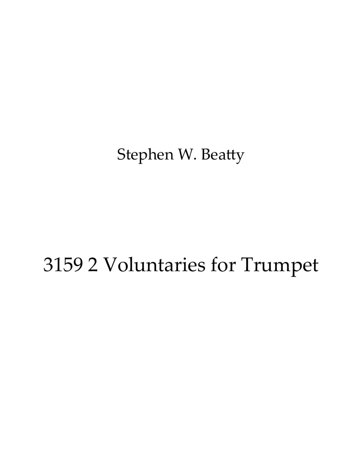 2 Voluntaries for Trumpet - Page 1