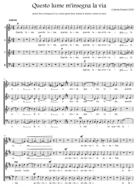 Questo lume m'insegna la via