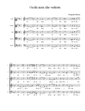 Occhi miei che vedeste