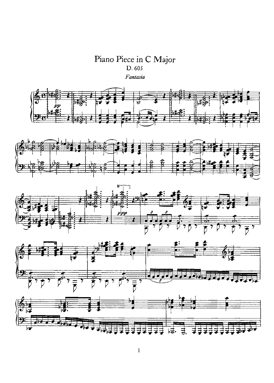 Fantasie in C major - Page 1