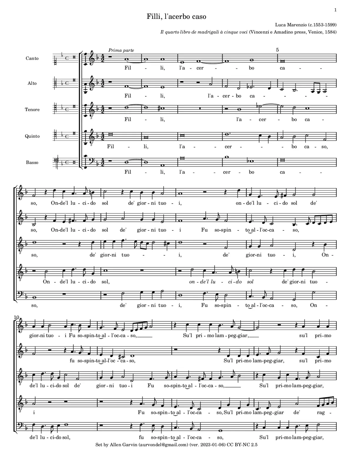 Filli l'acerbo caso - Page 1
