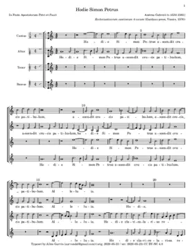 Hodie Simon Petrus