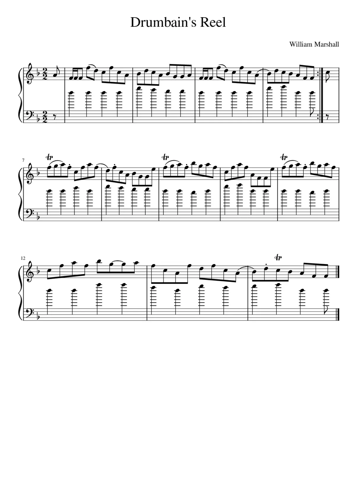 Drumbain's Reel - Page 1