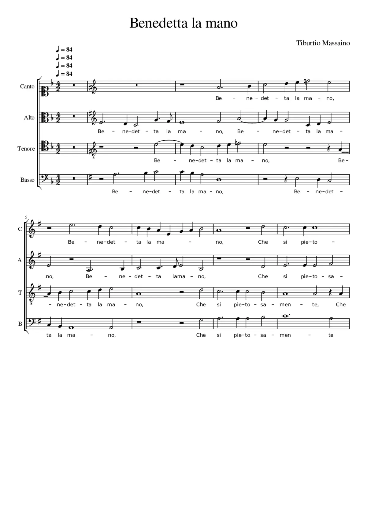 Benedetta la mano - Page 1