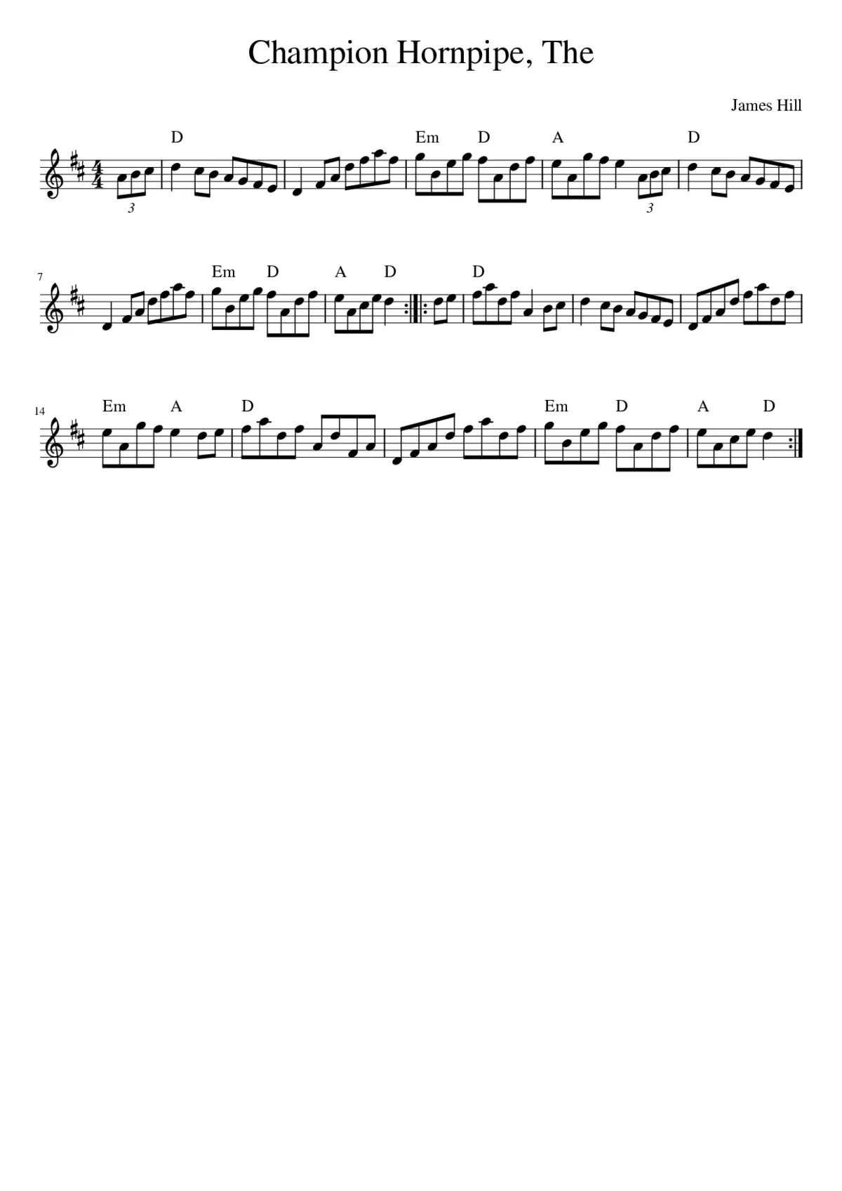 The Champion Hornpipe - Page 1