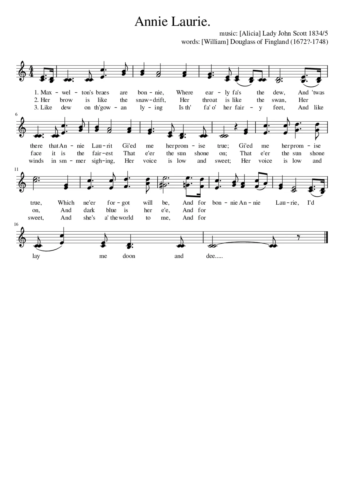 Annie Laurie - Page 1