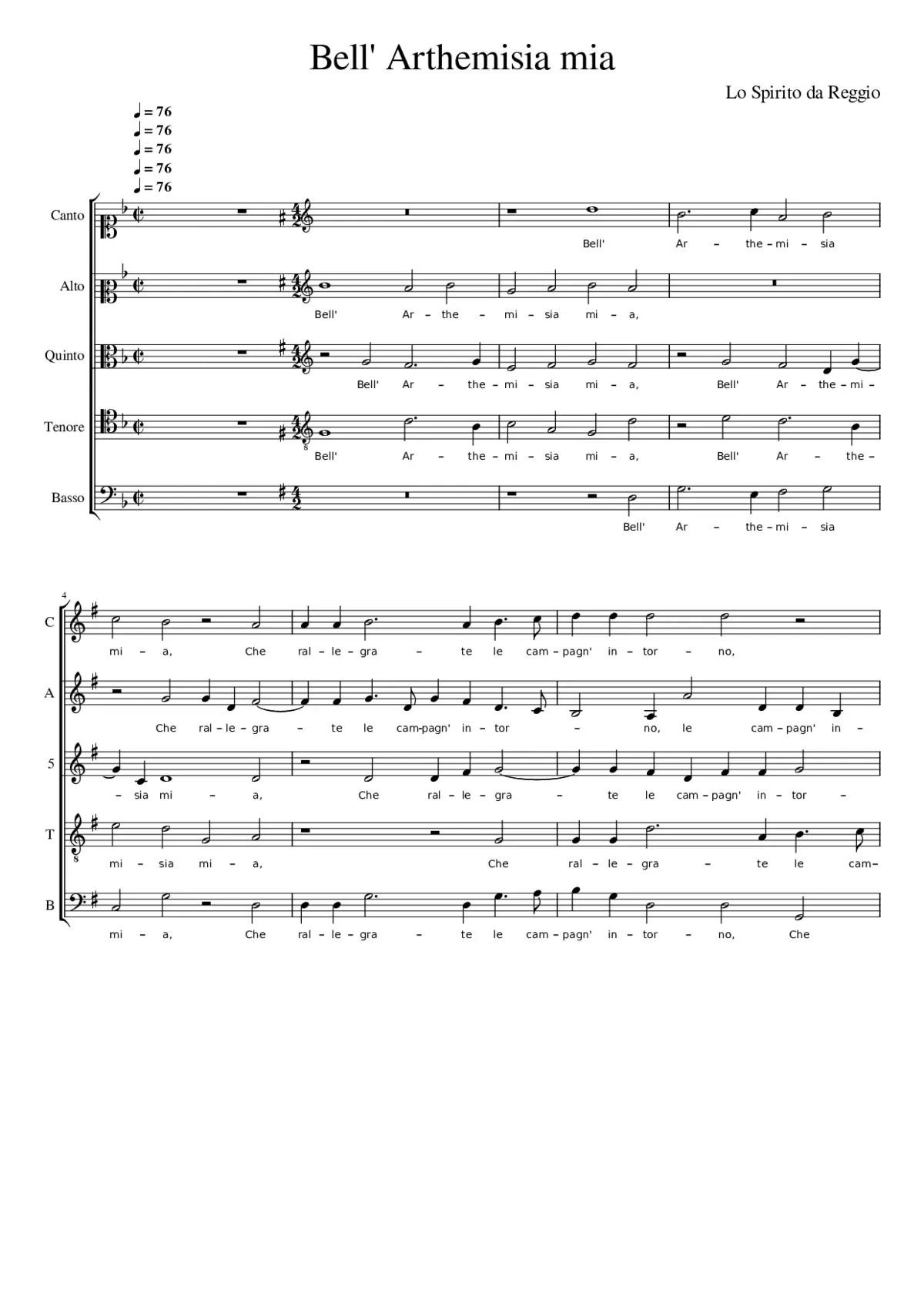 Bell' Arthemisia mia - Page 1