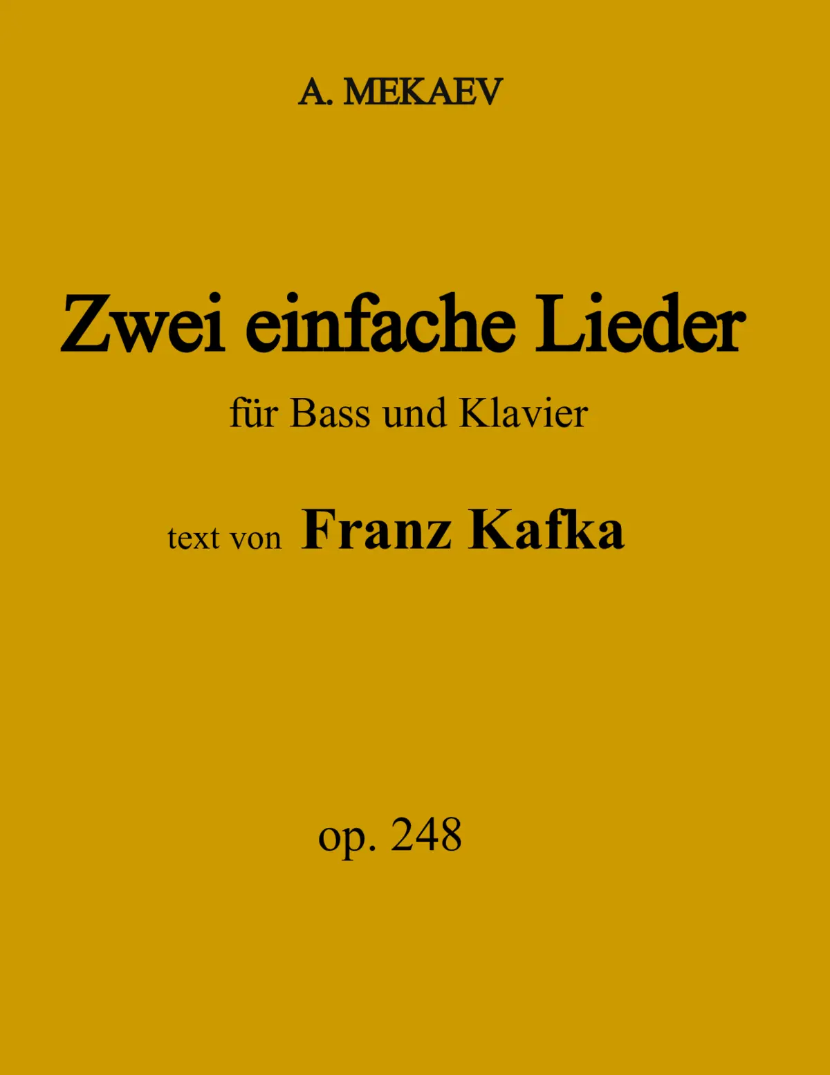 2 Einfache Lieder - Page 1