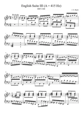 English Suite No.3 in G minor BWV 808