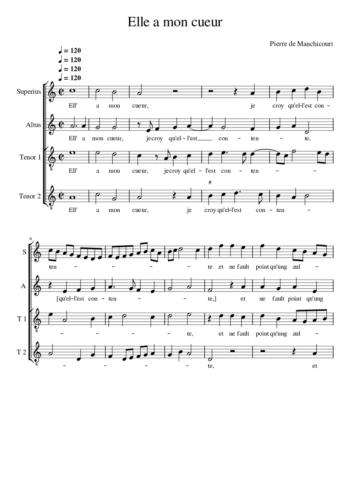 Elle a mon cueur - Page 1