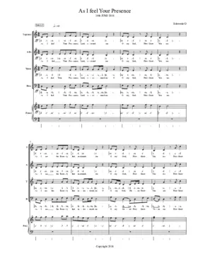 As I feel Your Presence