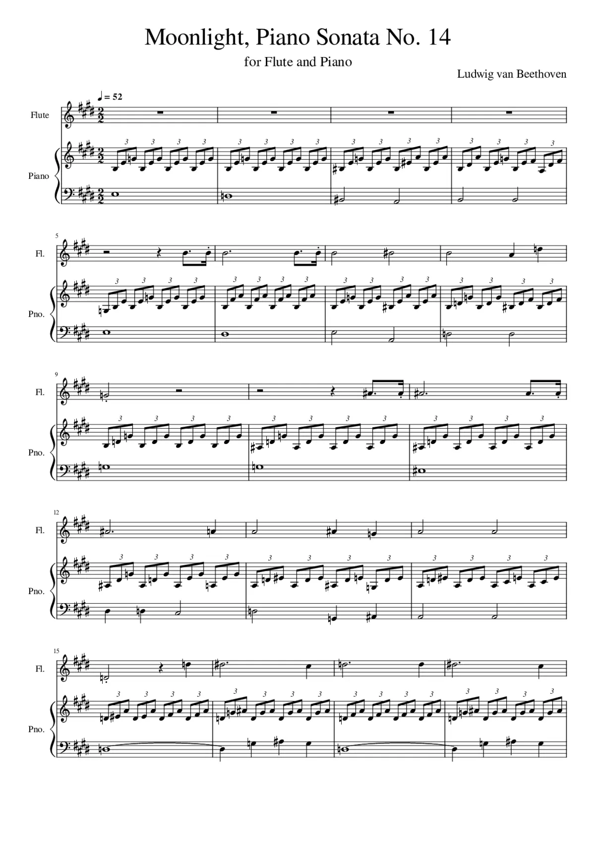 Piano Sonata No.14 Op.27 No.2 - Page 1