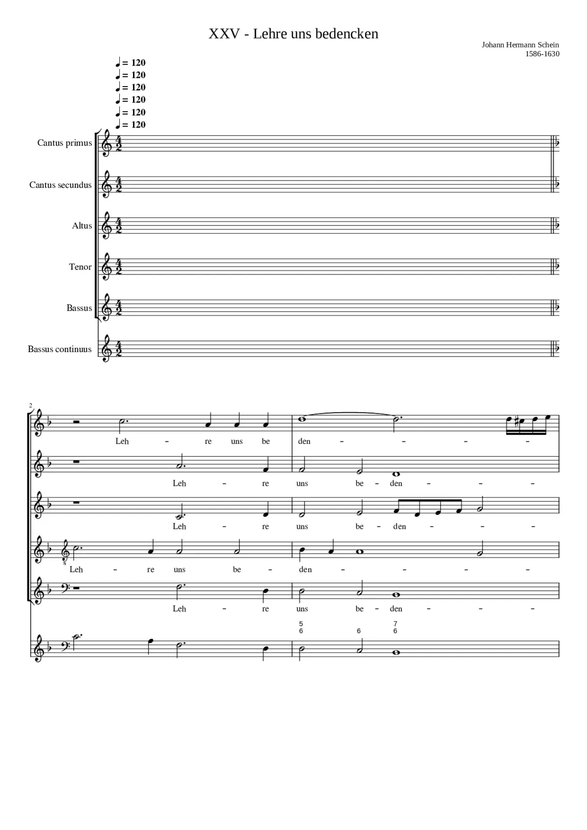 Lehre uns bedenken - Page 1