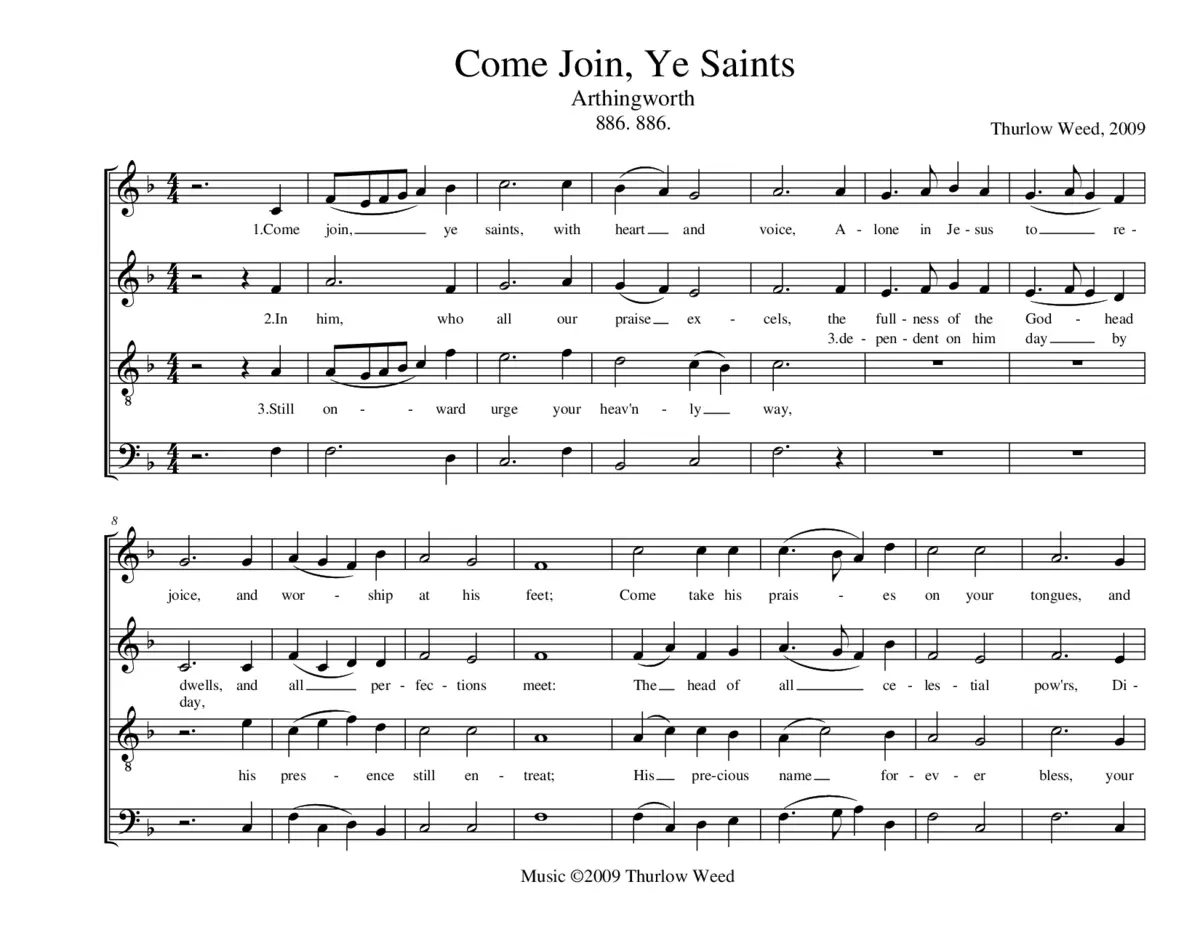 Come join, ye saints - Page 1
