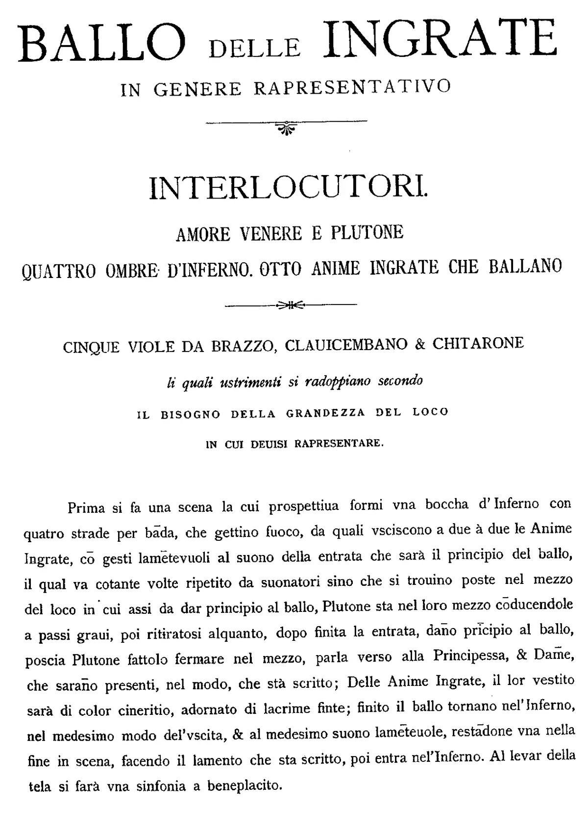 Il ballo delle ingrate in genere representativo - Page 1