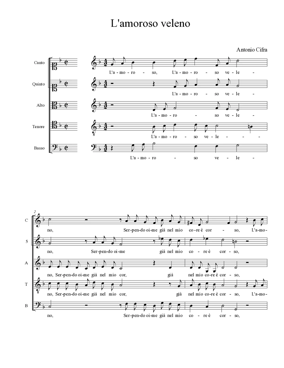 L'amoroso veleno - Page 1