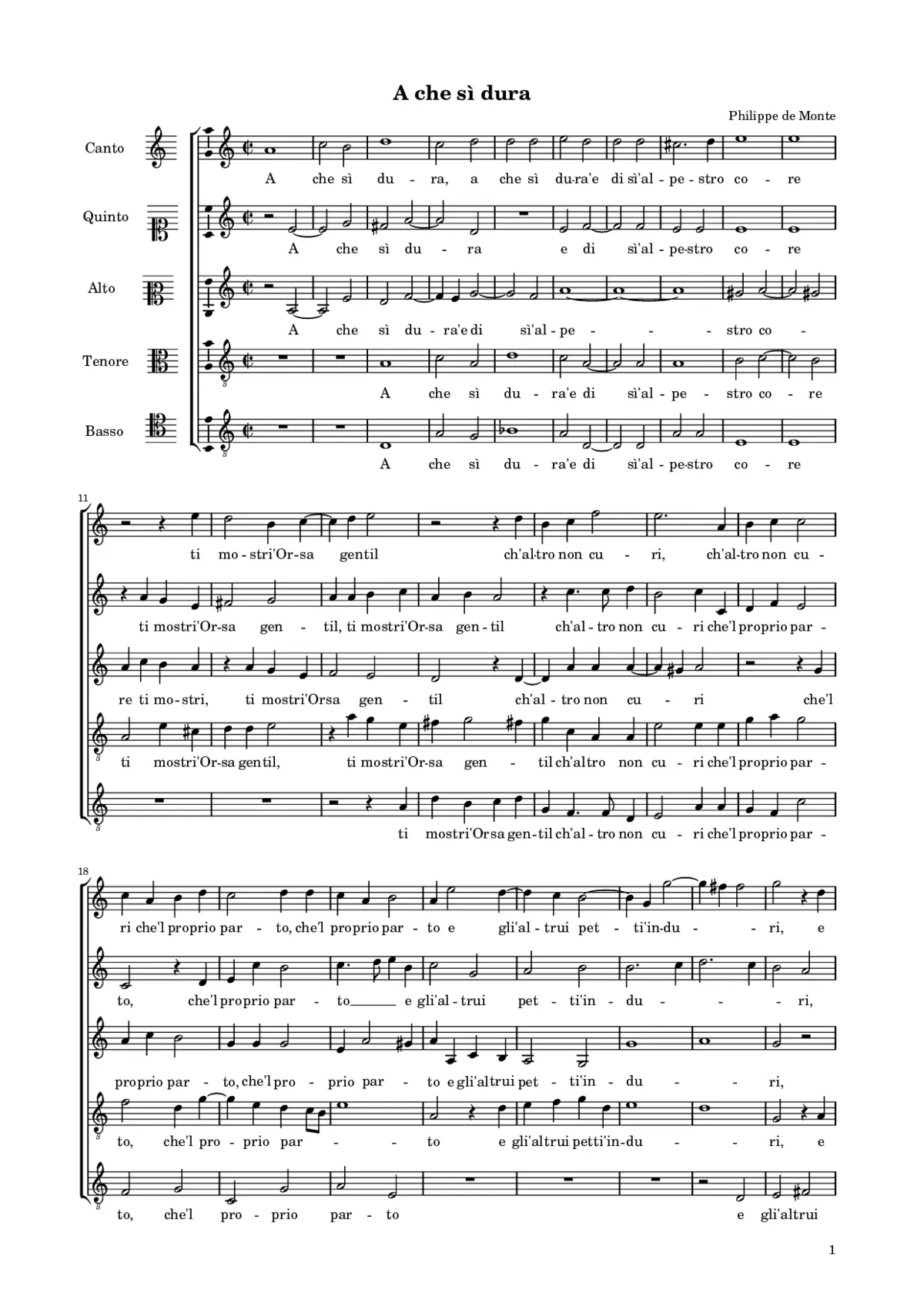 A che sì dura - Page 1