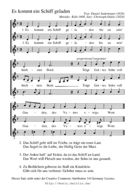 Es kommt ein Schiff geladen