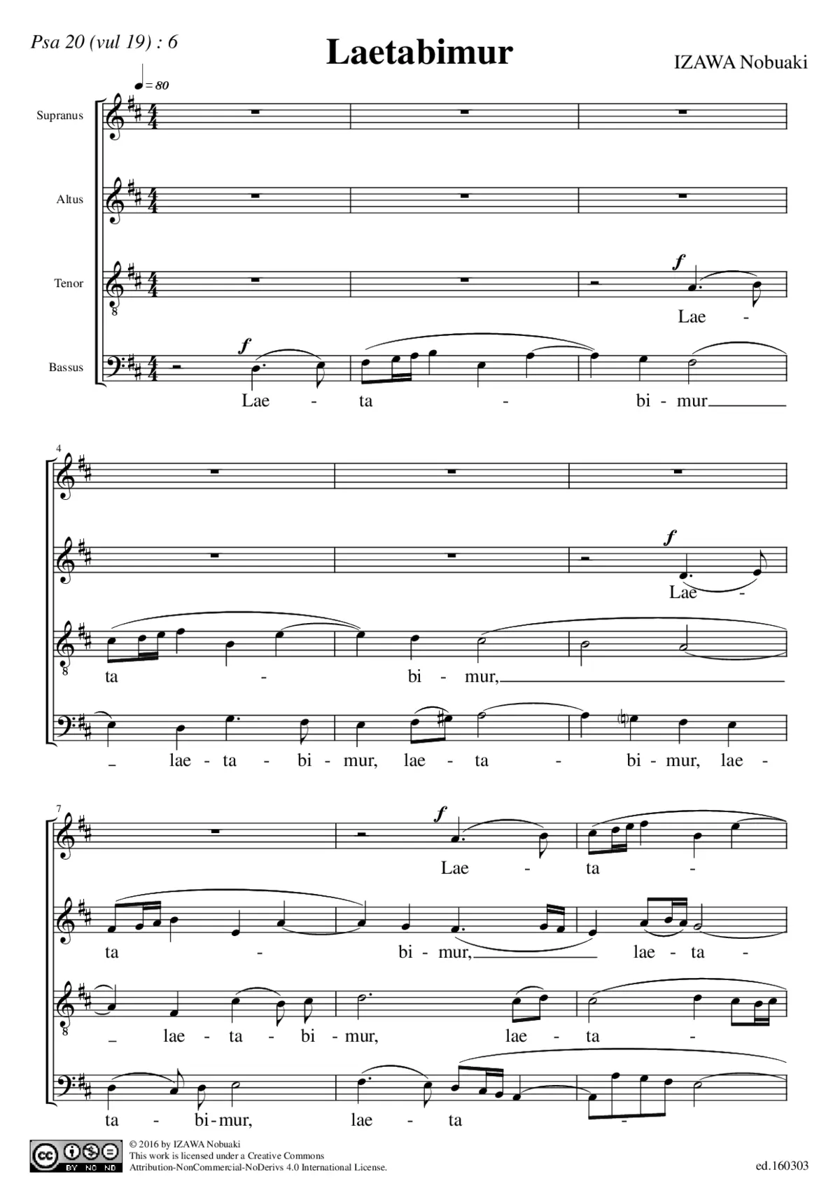 Laetabimur - Page 1