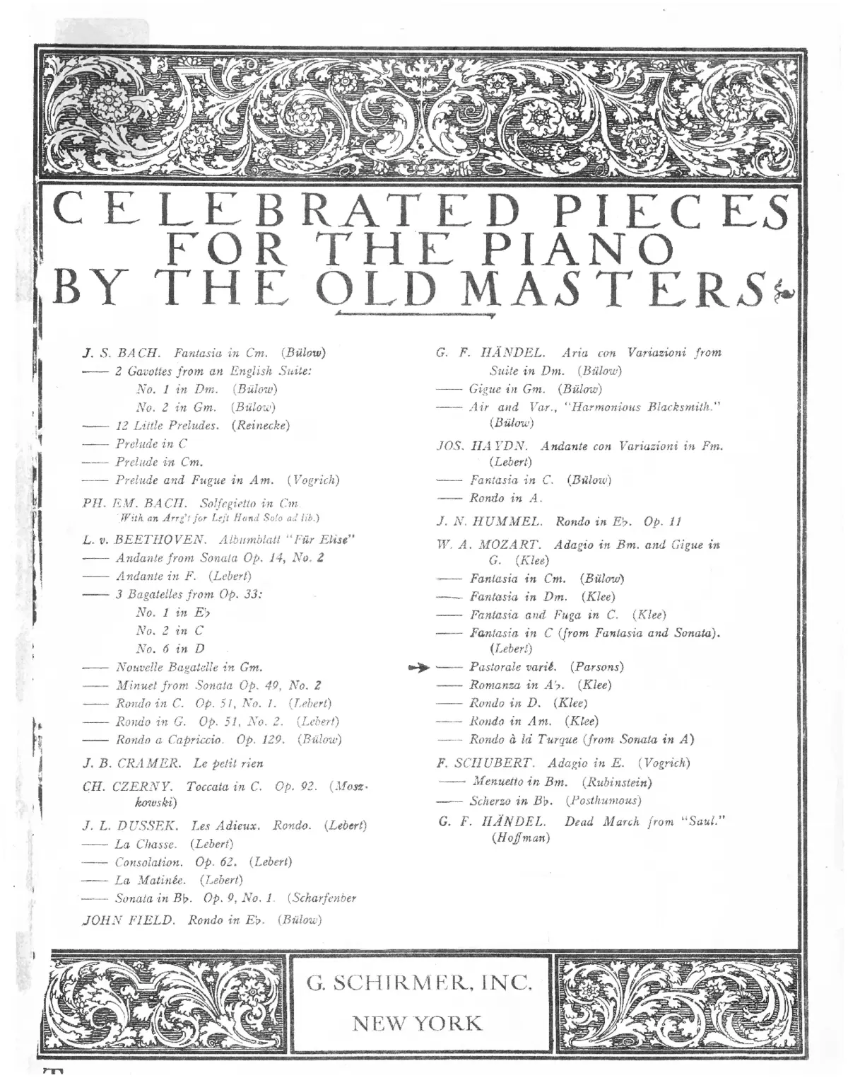 Pastorale Variée, avec cadenza - Page 1