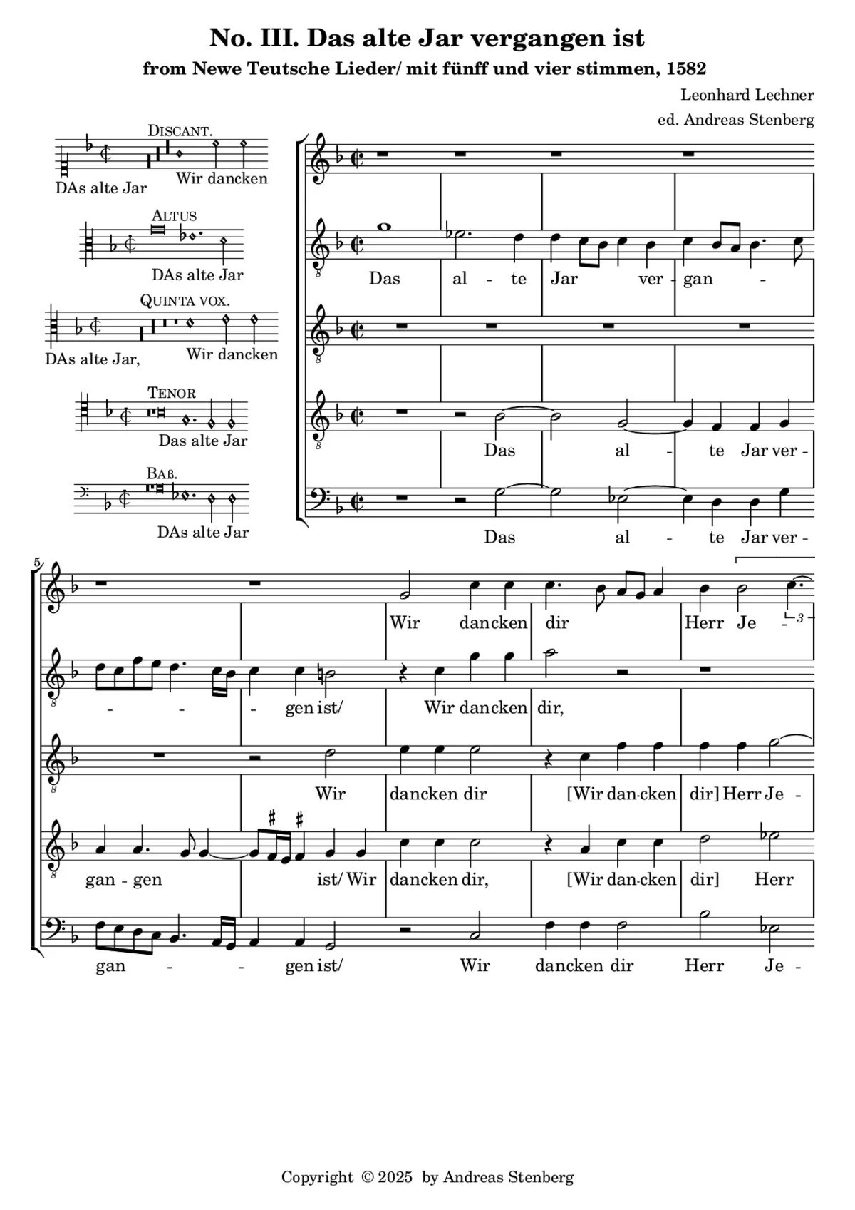 Das alte Jar vergangen ist - Page 1