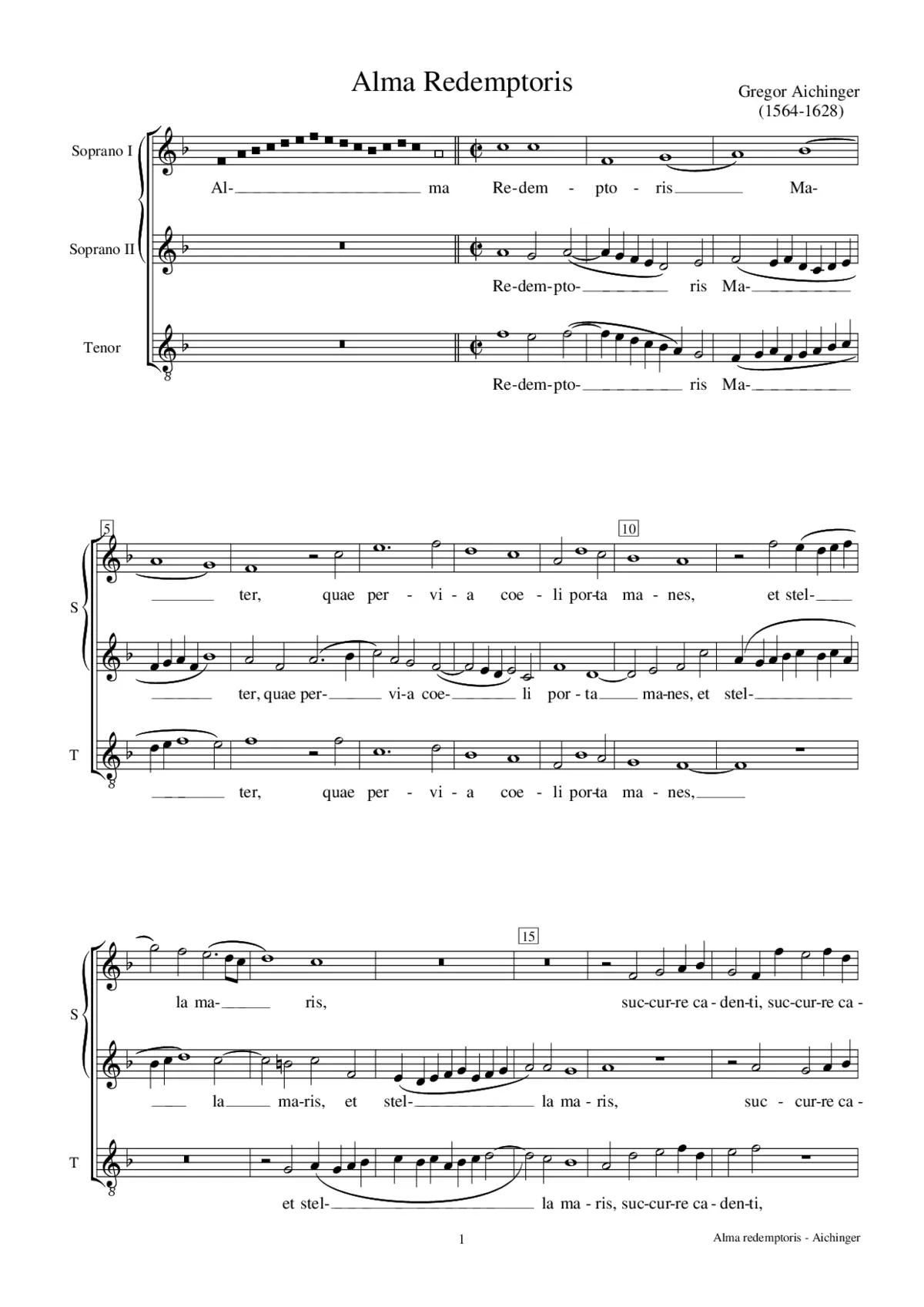 Alma Redemptoris mater a 3 - Page 1