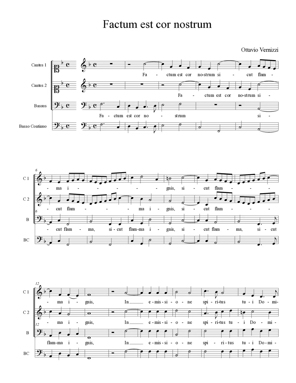 Factum est cor nostrum - Page 1