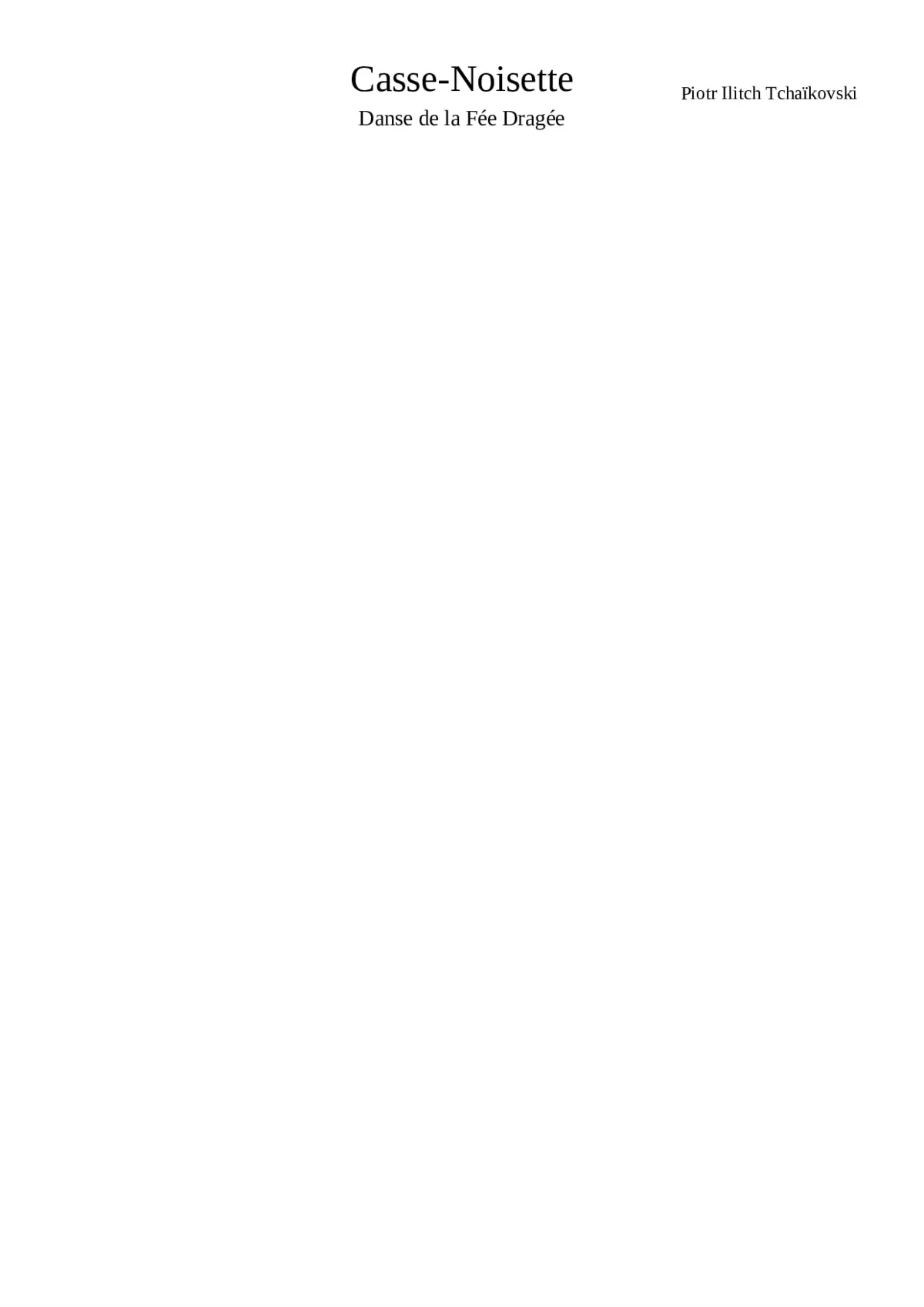 Dance of the Sugar Plum Fairy - Page 1