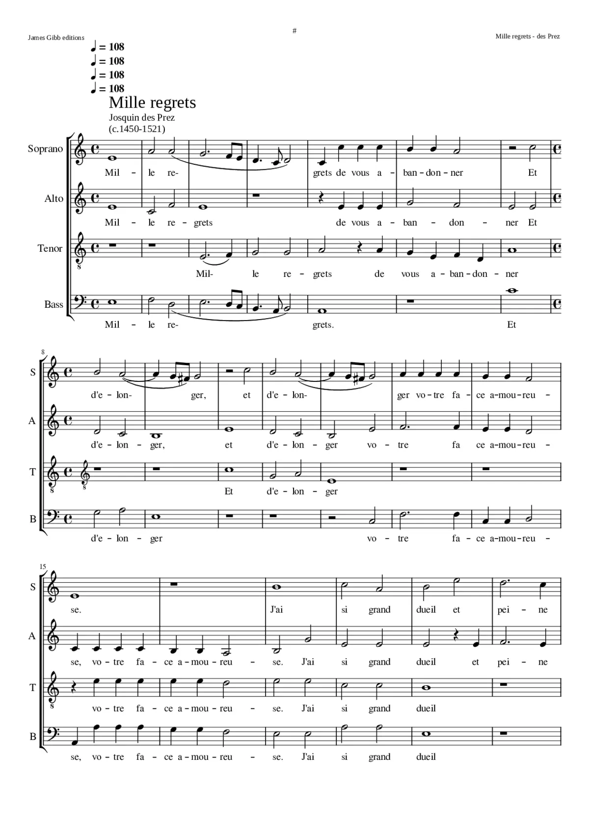 Mille regretz - Page 1