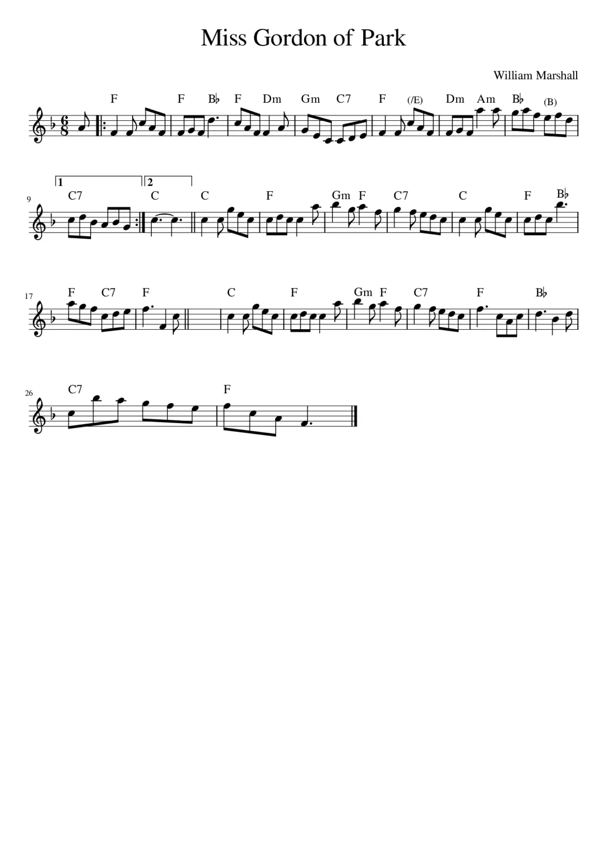 Miss Gordon of Park - Page 1