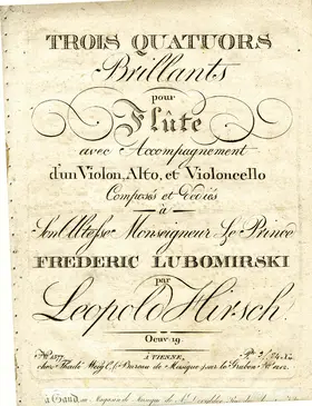 3 Quatuors brillants for Flute, Violin, Viola &amp; Cello