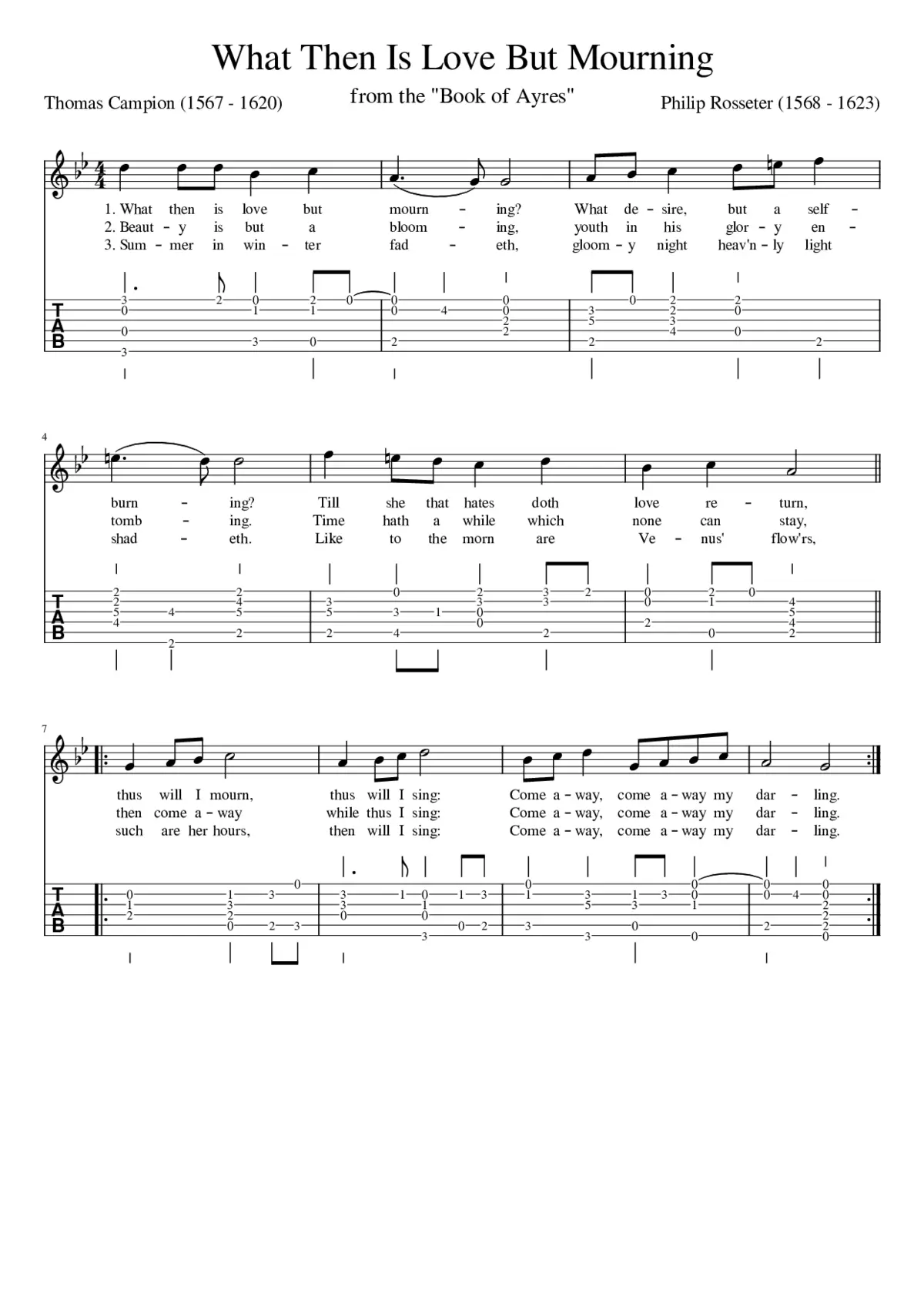 Book of Ayres - Page 1