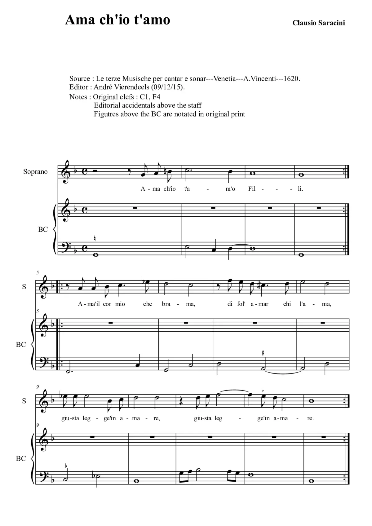 Ama ch'io t'amo - Page 1