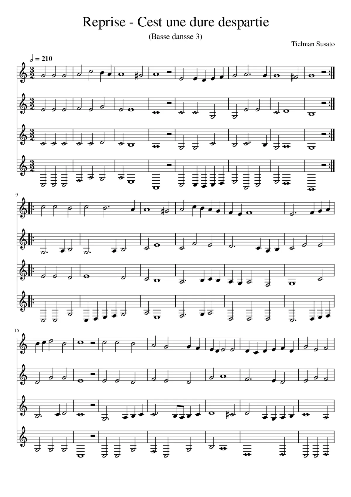 Reprise - Cest une dure despartie - Page 1