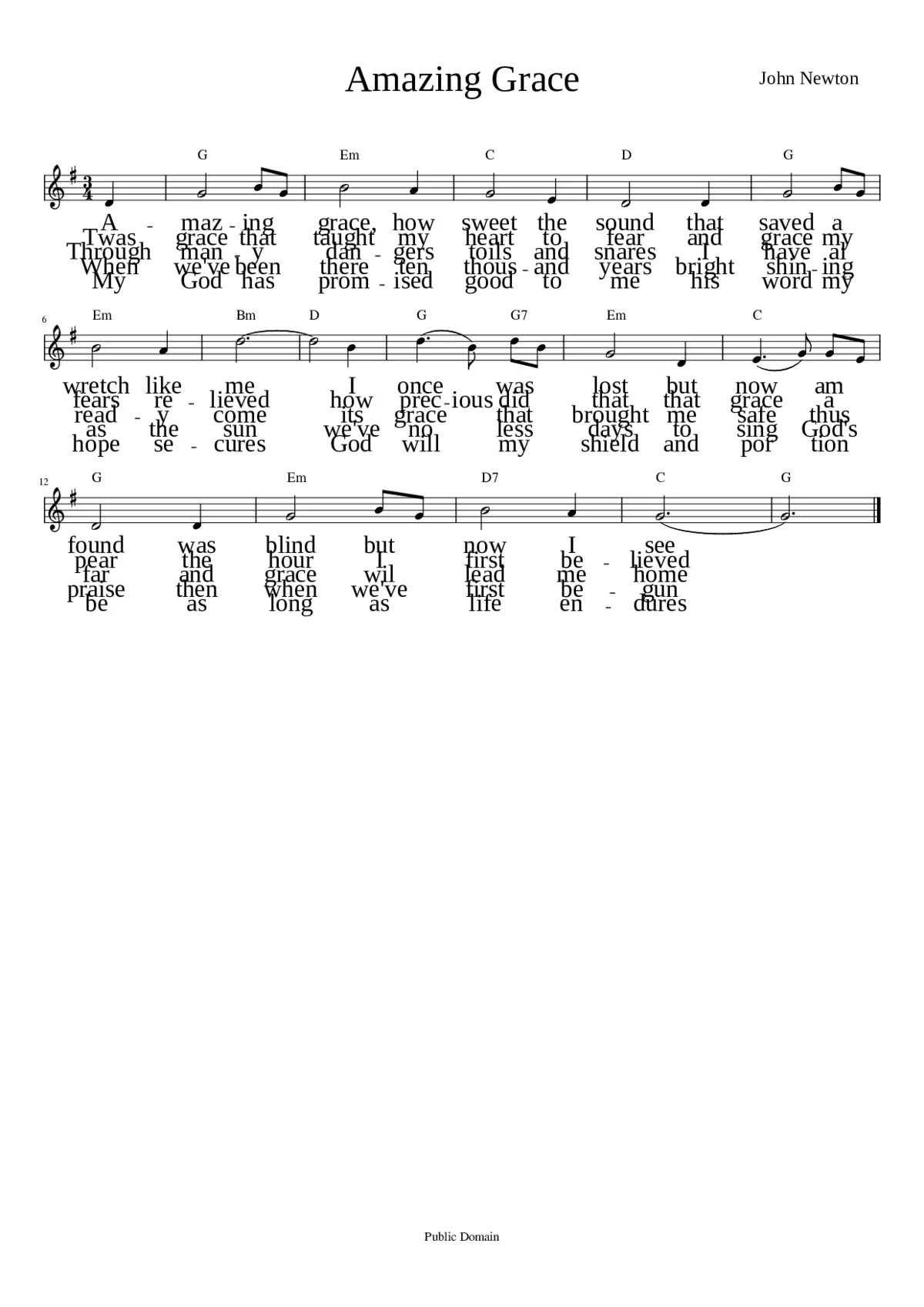 amazing grace - Page 1