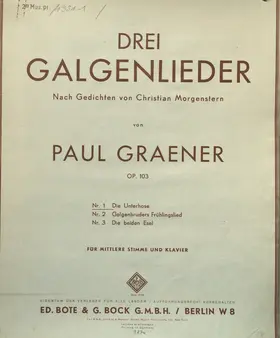 3 Galgenlieder