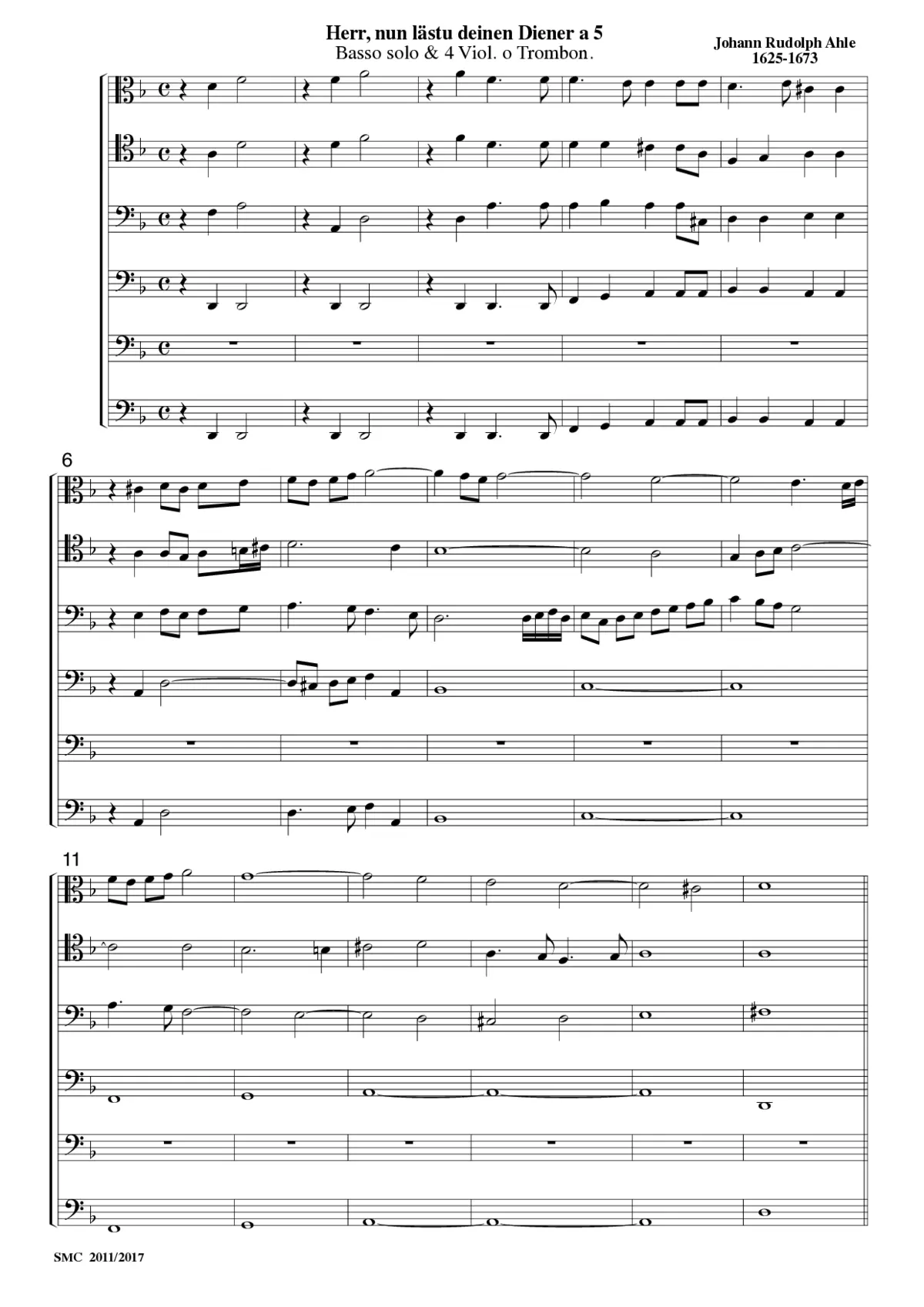 Herr, nun lästu deinen Diener - Page 1