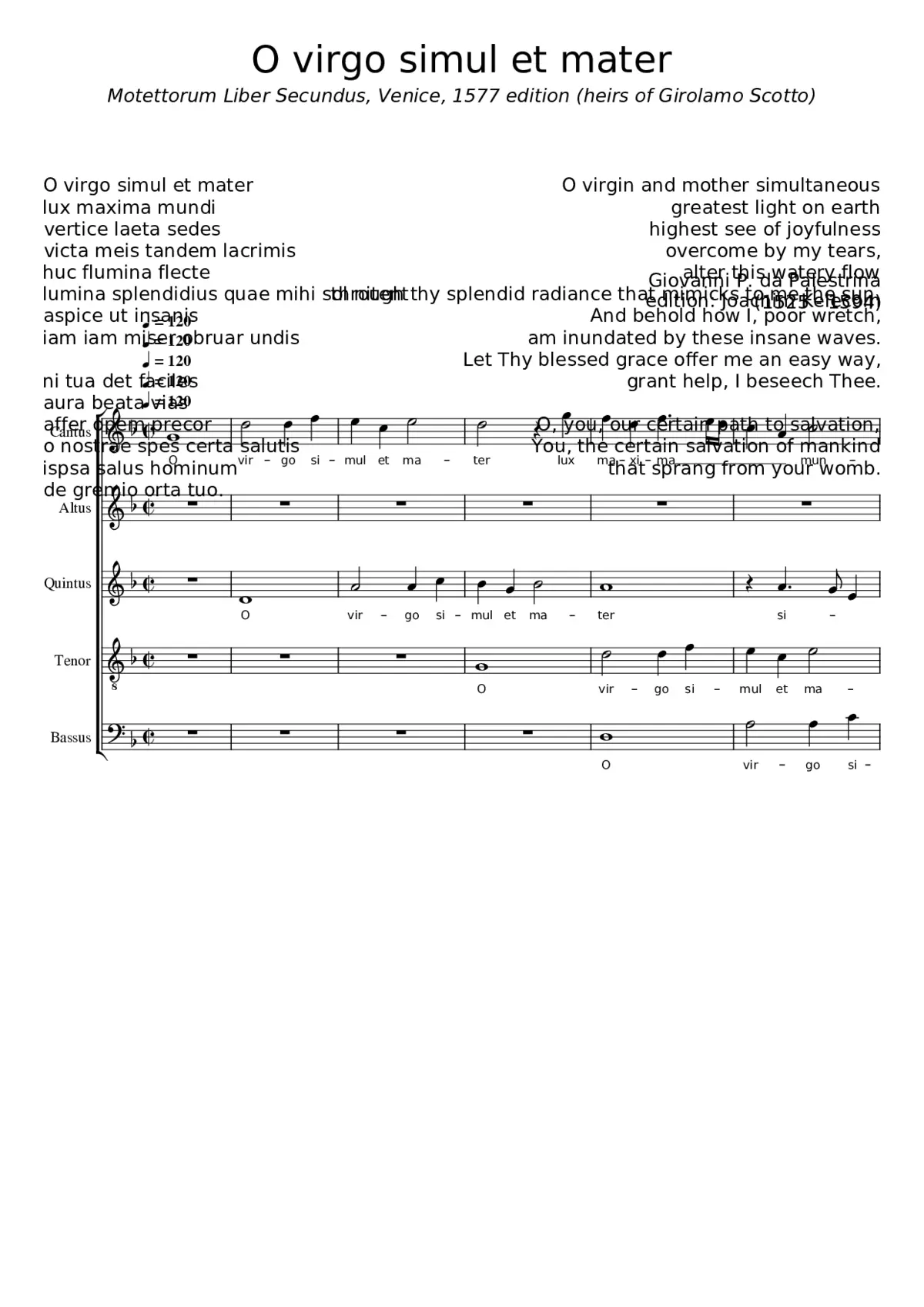 O virgo simul et mater - Page 1