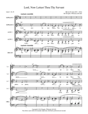 Lord, now lettest Thou Thy servant