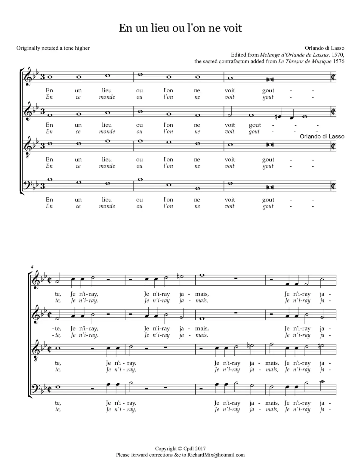 En un lieu ou l'on ne voit goutte - Page 1