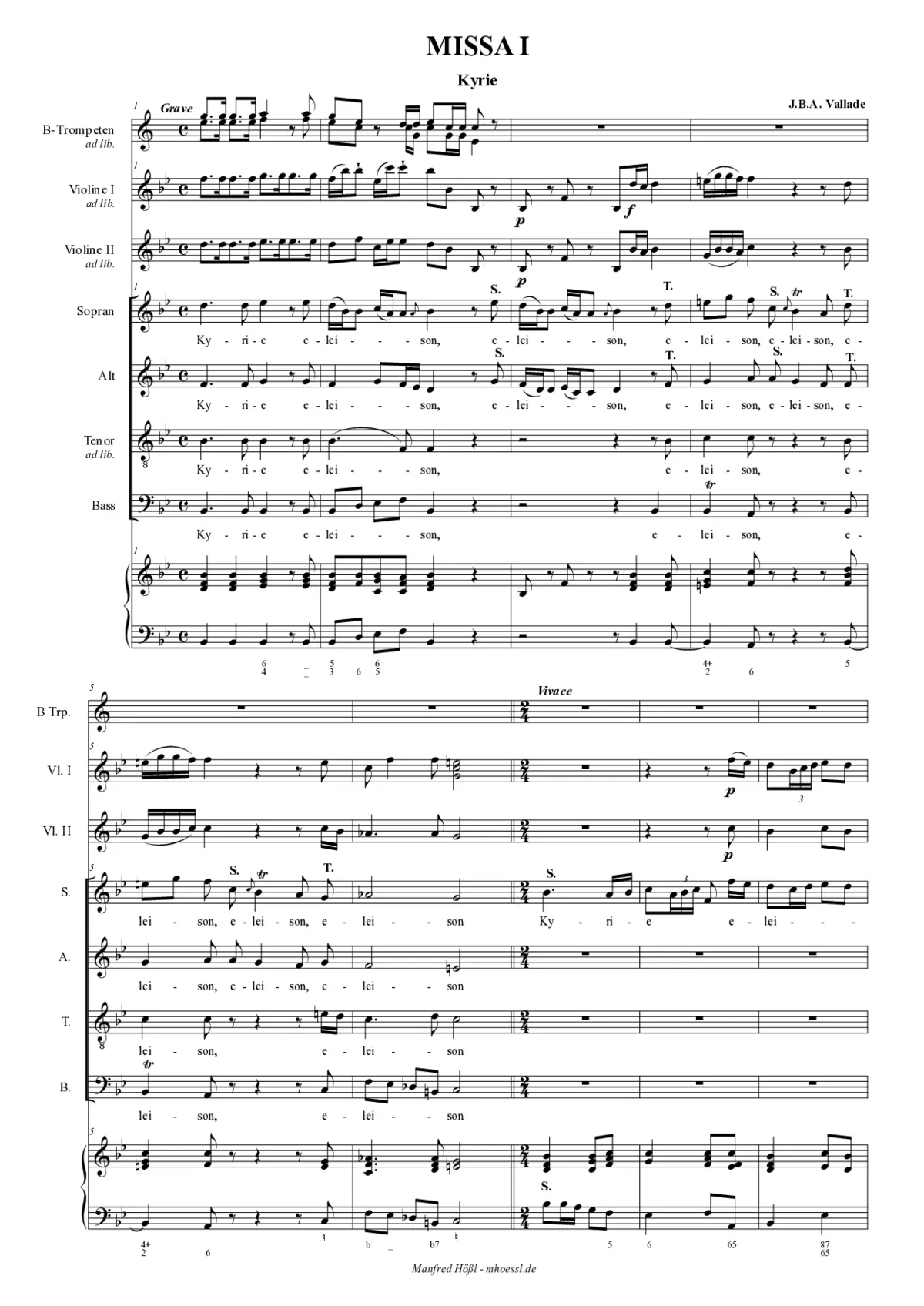 Missa brevis 1 in B - Page 1