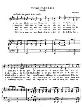 Song, Warnung vor dem Rhein